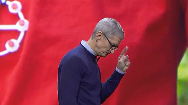 Apple CEO Tim Cook at WWDC on Monday.